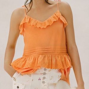 Anthropologie | Josephine orange tank top